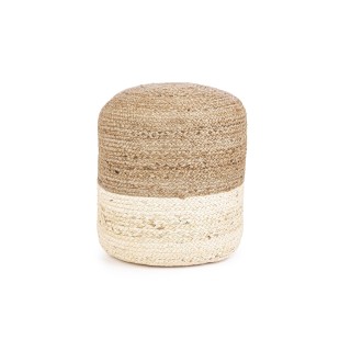 Pouf rond tressé en jute D45 BASTIA - HELLIN