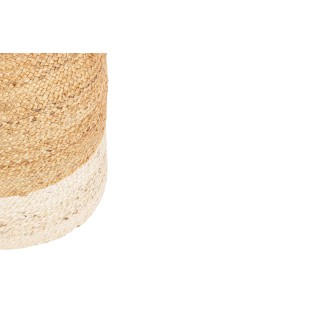 Pouf rond tressé en jute D45 BASTIA - HELLIN