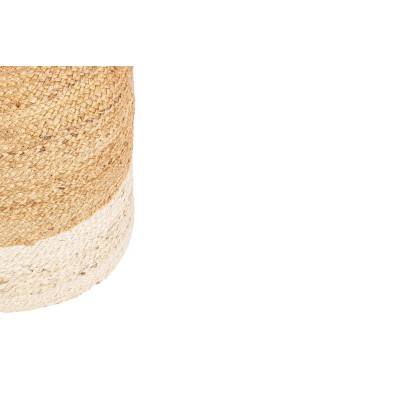 Pouf rond tressé en jute D45 BASTIA - HELLIN