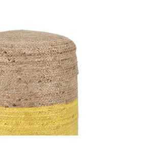 Pouf rond tressé en jute D45 BASTIA - HELLIN