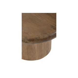Table basse de salon ronde en bois de manguier D75 JUAREZ - HELLIN