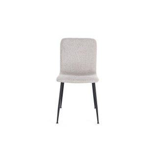 Chaise design en tissu et pieds en métal noir (lot de 4) BREDA - HELLIN