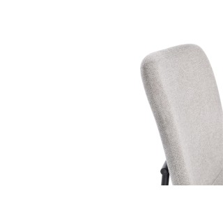 Chaise design en tissu et pieds en métal noir (lot de 4) BREDA - HELLIN