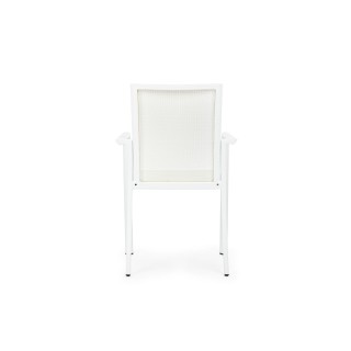 Chaise de jardin à accoudoirs métal et textilène (lot de 4) CASSIS - HELLIN