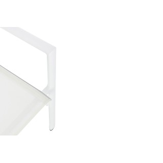 Chaise de jardin à accoudoirs métal et textilène (lot de 4) CASSIS - HELLIN
