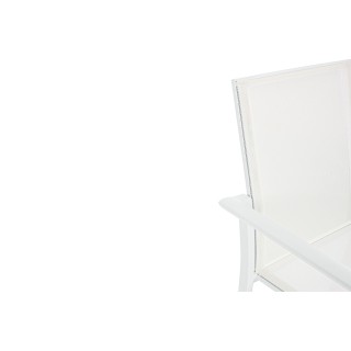 Chaise de jardin à accoudoirs métal et textilène (lot de 4) CASSIS - HELLIN