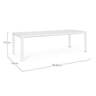 Table de jardin extensible 180/240 et 8 chaises empilables AVIGNON - HELLIN