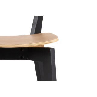 Tabouret de bar scandinave en bois (lot de 2)  LETA  - HELLIN