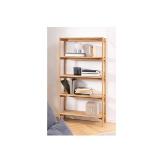 Bibliothèque scandinave en chêne clair 4 tablettes BRENDA - HELLIN