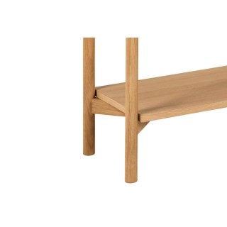 Bibliothèque double scandinave en chêne clair 4 tablettes BRENDA - HELLIN