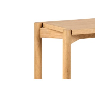 Bibliothèque double scandinave en chêne clair 4 tablettes BRENDA - HELLIN