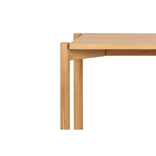 Bibliothèque double scandinave en chêne clair 4 tablettes BRENDA - HELLIN