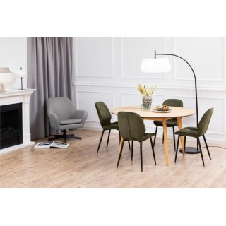 Table ronde noire : 6 à 8 personnes | Hellin