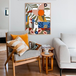 Tableau en bois taquin faune et flore 63 x 78 BLOUMA - HELLIN