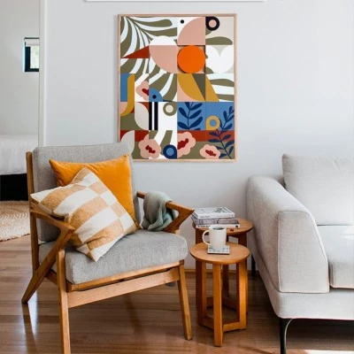 Tableau en bois taquin faune et flore 63 x 78 BLOUMA - HELLIN