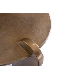 Table basse ronde en aluminium doré D85 CHLOE - HELLIN