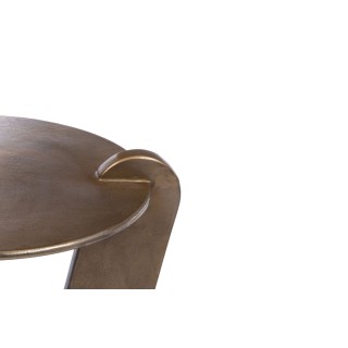 Table basse ronde en aluminium doré D85 CHLOE - HELLIN