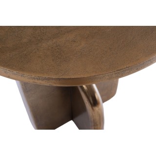 Table basse ronde en aluminium doré D85 CHLOE - HELLIN