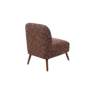 Fauteuil trendy en tissu et pieds en bois ELIAD - HELLIN