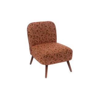 Fauteuil trendy en tissu et pieds en bois ELIAD - HELLIN