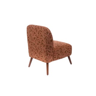 Fauteuil trendy en tissu et pieds en bois ELIAD - HELLIN