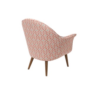 Fauteuil classique chic en tissu multicolore ELIETE - HELLIN