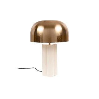 Lampe à poser abat-jour rond en laiton TREFLE - HELLIN