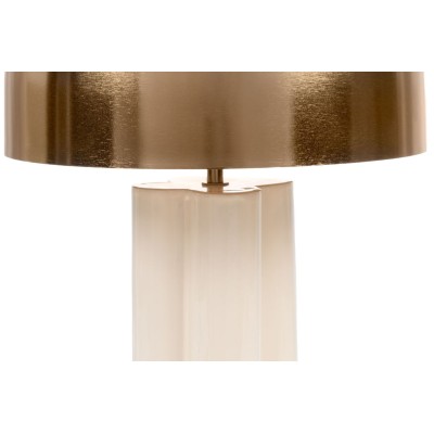 Lampe à poser abat-jour rond en laiton TREFLE - HELLIN