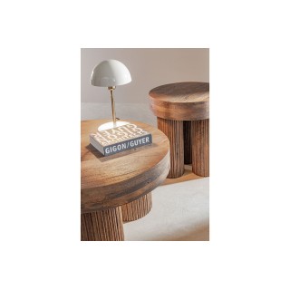 Lampe de table beige en métal H36 WILMA - HELLIN