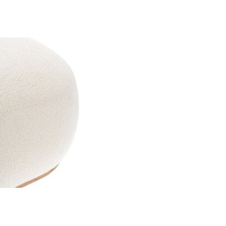 Pouf carré bouclette blanc ivoire L68 STRATUS - HELLIN