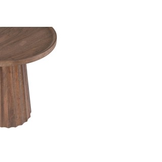 Table basse ronde en manguier contemporaine L130 AGRA - HELLIN