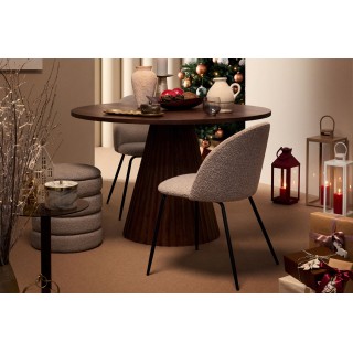 Table à manger ronde en manguier D120 6 personnes AGRA - HELLIN