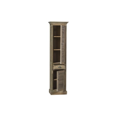 Colonne de salle de bain en bois avec porte en bois droite HANOÏ - HELLIN