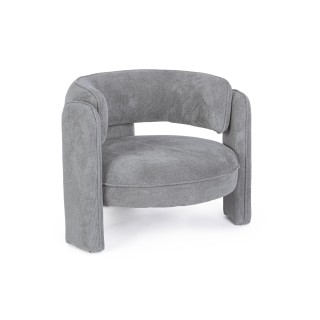 Fauteuil design arrondi en tissu AUBIN - HELLIN