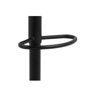 Tabouret de bar assise en tissu piétement en métal noir (lot de 2) - LUCKI