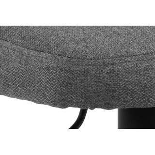 Tabouret de bar assise en tissu piétement en métal noir (lot de 2) - LUCKI