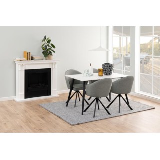 Table à manger rectangulaire en céramique L140 6 personnes ASHFORD - HELLIN