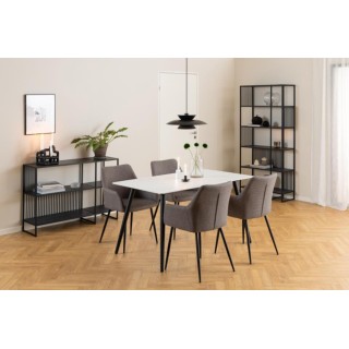 Table à manger rectangulaire en céramique L140 6 personnes ASHFORD - HELLIN