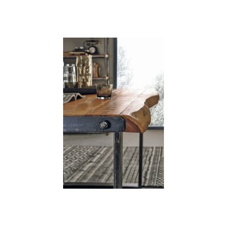 Table à manger bois massif et métal 6 personnes L180 CONNEMARA - HELLIN