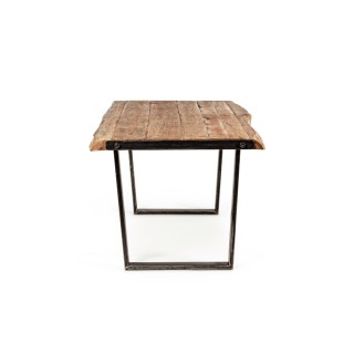 Table à manger bois massif et métal 6 personnes L180 CONNEMARA - HELLIN