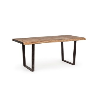 Table à manger bois massif et métal 6 personnes L180 CONNEMARA - HELLIN