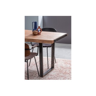 Table à manger bois massif et métal 8 personnes L220 CONNEMARA - HELLIN