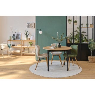 Table ronde extensible en chêne / plateau 115 cm | Hellin