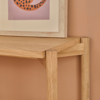 Bibliothèque scandinave en chêne clair 4 tablettes BRENDA - HELLIN