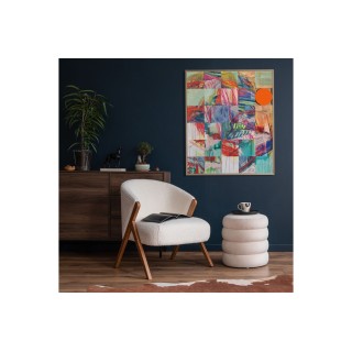 Tableau en bois taquin 78 x 93 de Nathalie Gallet Météorites XL - HELLIN