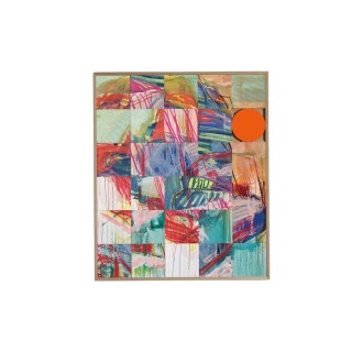 Tableau en bois taquin 78 x 93 de Nathalie Gallet Météorites XL - HELLIN