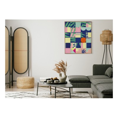 Tableau en bois taquin esprit estival 78 x 93 Clapotis - HELLIN