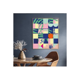 Tableau en bois taquin esprit estival 78 x 93 Clapotis - HELLIN