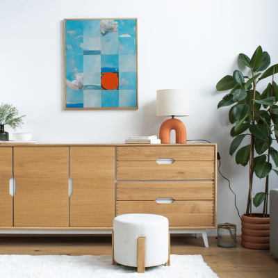 Tableau en bois taquin œuvre originale  63 x 78  Opale - HELLIN