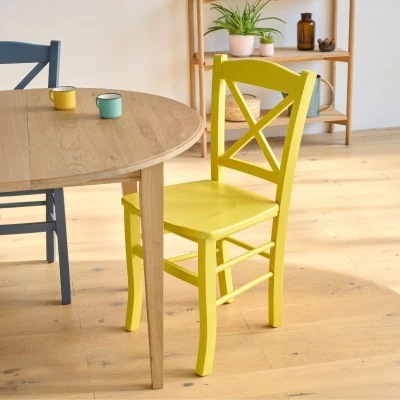 Chaises en hêtre massif couleur pop (lot de 2) CLAYTON - HELLIN